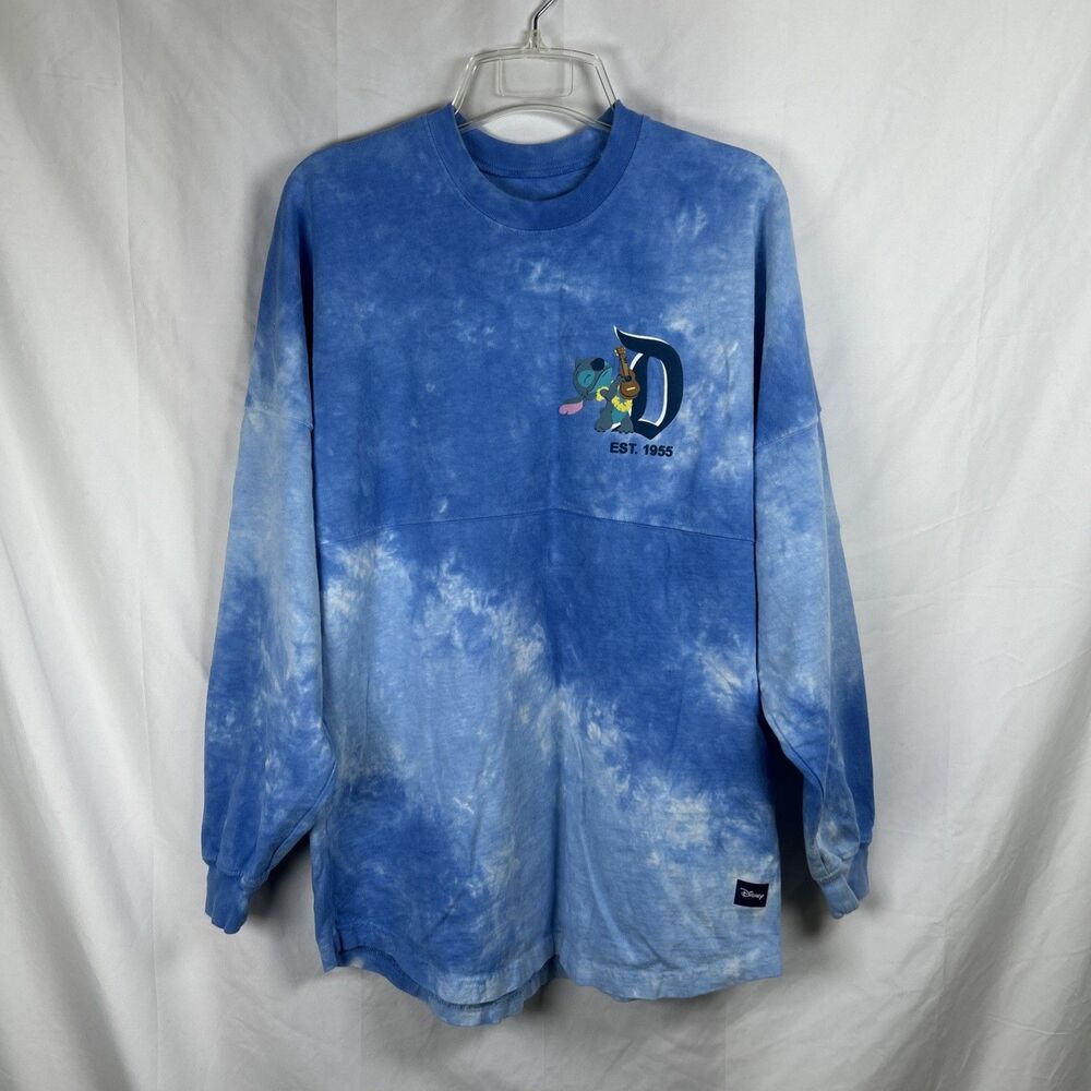 Disneyland Resort Tie-Dye Lilo & Stitch Spirit Jersey Adult Small Blue Disney